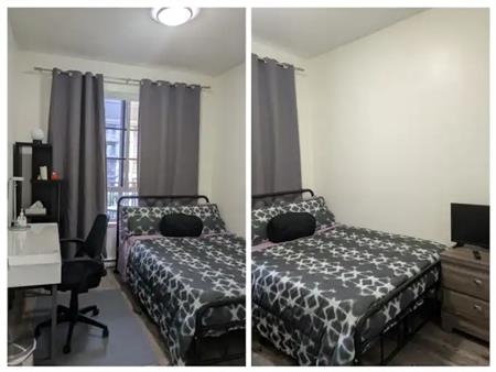 1 bedroom, Full size bed, own washroom, $1300/month walkable neighborhood. | 608 Como Lake Avenue, Coquitlam