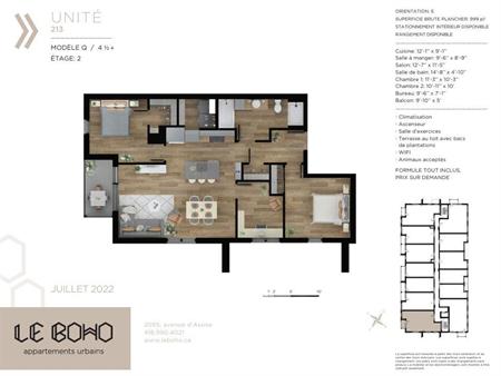 4 et demi + bureau à Limoilou pour 1er septembre