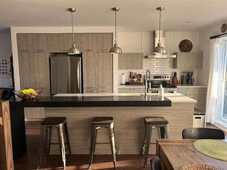 Très grand condo haute gamme 5 1/2 sur 2 étages à aire ouverte avec un look contemporain (au goût du jour)