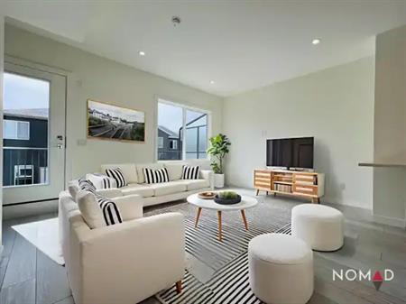Pet-Friendly!  NEW 3-Bedroom PLUS Den Townhouse in Cornerstone | 1862 Cornerstone Boulevard Northeast, Calgary