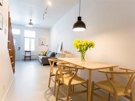 2-bed 1 bath townhouse in the Plateau; appliances included