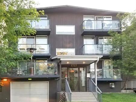 Compact One Bedroom with Small Fenced Yard, $1750 | 104 - 1727-13 St. SW, Calgary