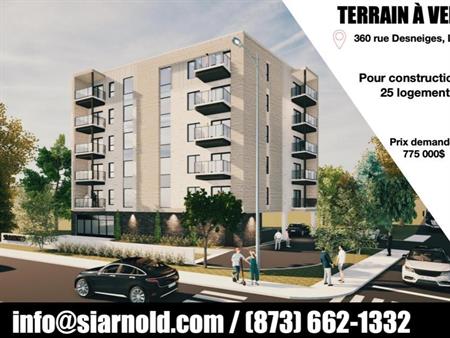 Terrain pour construction de 25 logements à vendre- Lévis