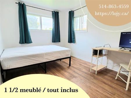 Studio tout inclus 1 1/2 - 10 min du terminus Longueuil - disponible 1er novembre 2025