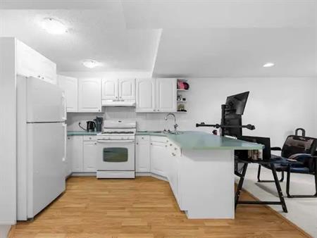 Bright 1-Bedroom + Den Basement in Killarney with Parking, A/C & Laundry | Calgary
