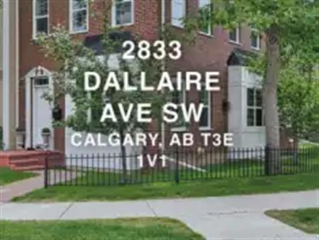Rare and Exquisite Townhome End Unit in Beautiful Garrison Green | 2833 - 2833 Dallaire Avenue Southwest, Calgary