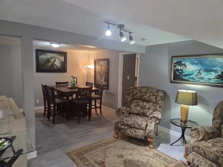 Beautiful 2-Bedroom Furnished Basement Suite with Large Office Space | 240 Woodpark Place Southwest, Calgary