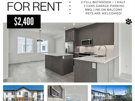 Cozy 3+1 bedroom Townhouse in Cornerstone community, pets are welcomed! | 1862 Cornerstone Boulevard Northeast, Calgary