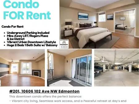 Stylish Downtown Condo – 1 Bed | 1 Bath | Underground Parking | 10606 84 Avenue Northwest, Edmonton