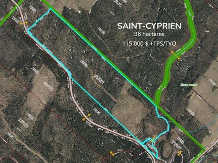 Lots à bois, camps de chasse au Bas-saint-laurent, Saint-Cyprien, Rivière-bleue, Saint-Jean-de-dieu