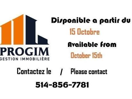 1 CH - 1 SDB - Montréal - $875 /mo