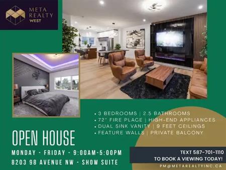 New 3-Bed, 2.5 Bath,Cozy Home Near Campus Saint-Jean, University of Alberta | 9337 87 Avenue Northwest, Edmonton