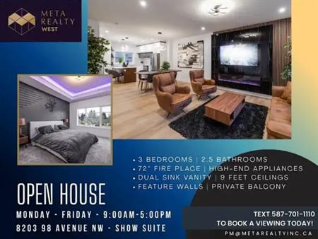 Luxury Brand New 3-Bed, 2.5 Bath House Near King Edward Park & Mill Creek Ravine | 8719 77 Avenue Northwest, Edmonton