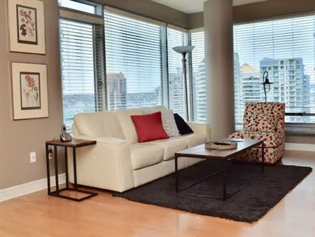 CALL ME HOME:  Location, view, upscale furnishings/assigned parking | 910 5th Ave SW, Calgary