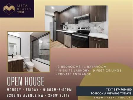 Luxury Brand New 2-Bed, 1 Bath, Basement Suite Near Campus St. Jean U of A | 9337 87 Avenue Northwest, Edmonton