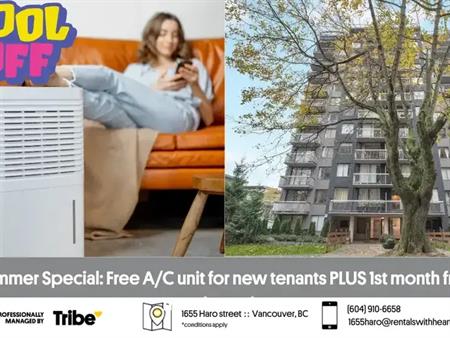 1655 Haro Street- 1st Month Free! | 1655 Haro Street, Vancouver