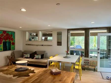 Tranquil GARDEN Suite with Large Patio - Furnished Mid Term | Parkside Lane, North Vancouver