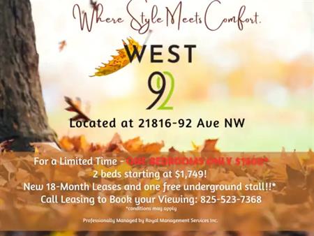 West92 | 21810-21816 92nd Avenue NW, Edmonton