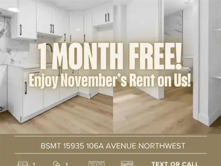 *****1 MONTH FREE-Brand New 1-Bed, 1 Bath House Near NAIT & Kingsway Mall | 15935 106A Avenue Northwest, Edmonton
