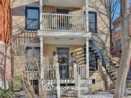 Magnifique 4 1/2 à louer Ahuntsic, cour arrière, Parc de la visitation