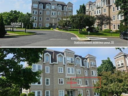 Condo 1275pi² à Ste-Julie : électroménagers, meubles, Borne de recharge, 2 cambres, 1 bureau, 2 salles de bain, cuisine, sall