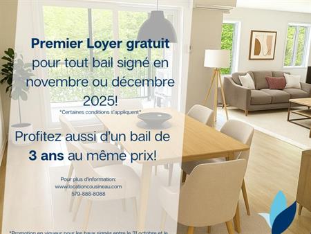 Logements neufs 5 1/2 - Disponible maintenant