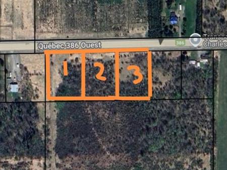 3 terrains résidentiels à vendre