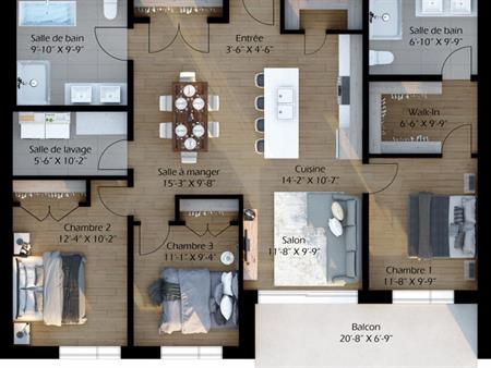 Grand 5 ½ lumineux, tout inclus