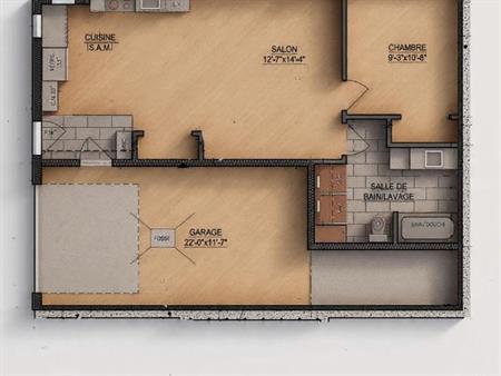 3 1/2 AVEC GARAGE REZ-DE-JARDINS SAINTE-SOPHIE (BORD DE L'EAU)