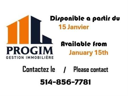 2 CH - 1 SDB - Westmount - $1,800 /mo