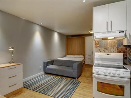 Loft entièrement meublé à louer Vieux-Québec juillet 2026