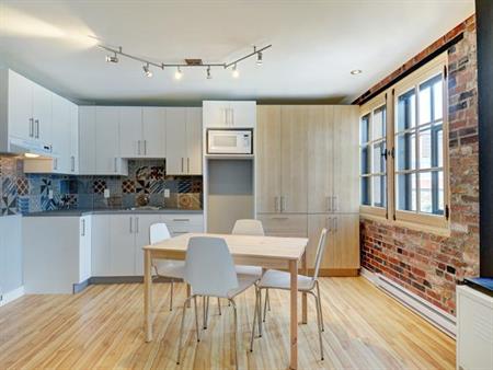 Loft entièrement meublé à louer Vieux-Québec juillet 2026