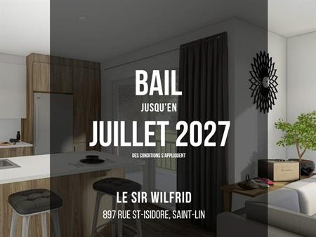 Le Sir Wilfrid | 3 ½ Et 4 ½ Récents à Louer, Saint-Lin