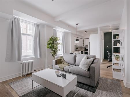 Le Claridge 3 ½ Entièrement Meublé à Louer Montcalm / Saint-Sacrement Septembre 2026