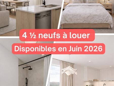 4 1/2 Neufs à Louer - Deux-Montagnes