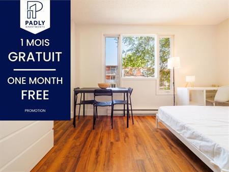 Studio & 1 Ch. Meublé et Rénové dès 920$ | Tout Inclus! à louer Montréal Hochelaga-Maisonneuve/Mercier