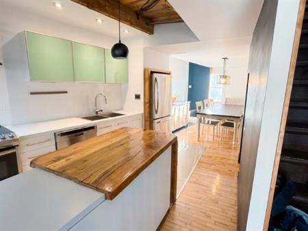 8½ meublé cachet unique — poutres bois — Saint-Roch — 2 900$/mois