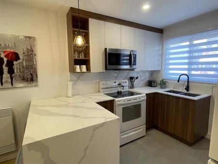 GRAND 4 1/2 MEUBLÉ ET ENTIÈREMENT RÉNOVÉ