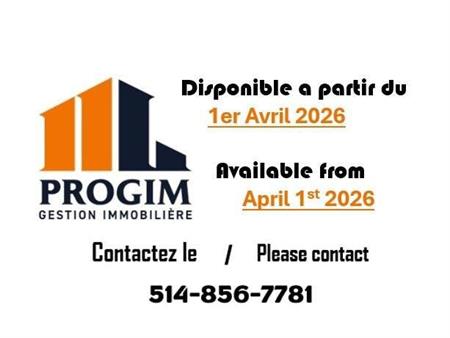 2 CH - 1 SDB - Montréal - $1,450 /mo