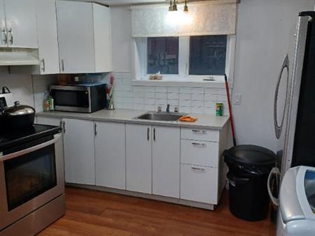 4 1/2 bien éclairé un stationnement entre laveuse sécheuse propre libre en avril negocial selon le locataire qui quitte