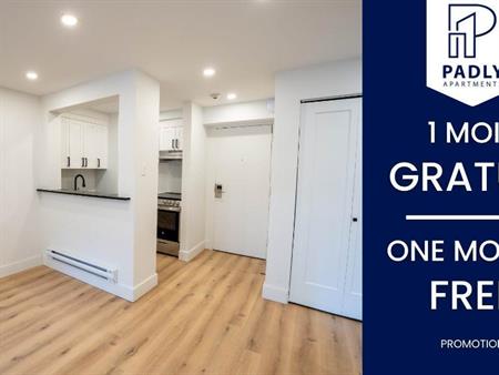 1 MOIS GRATUIT – Studio et 1 Ch. à 2 pas des Universités à louer Montreal - appartement / logement