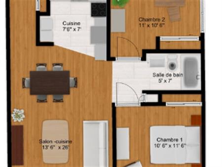 SUPERBE 4 1/2 PISCINES , GYM - A VOIR!