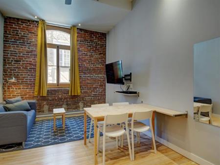 Loft entièrement meublé à louer Vieux-Québec septembre 2022