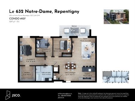 5½ à louer à Repentigny | GARAGE | INTERNET | ASCENSEUR | RANGEMENT | EAU CHAUDE |1er juillet 2026