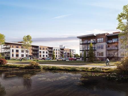 Condos locatifs 4 ½ neufs à Granby À partir de 1 600 $ / mois tout inclus – face au lac Boivin