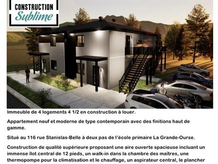 4 1/2 Neuf En Construction à Louer