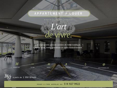 3 ½ TOUT INCLUS À LOUER