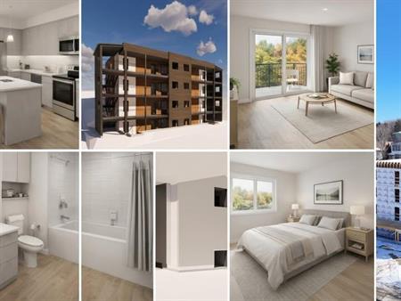 4 et demi neuf a louer shawnigan/ nouvelle construction/ rabais de location aux premiers signataires de bails de l'immeuble!