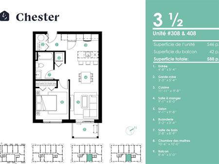 Appartement Huntingdon � Louer