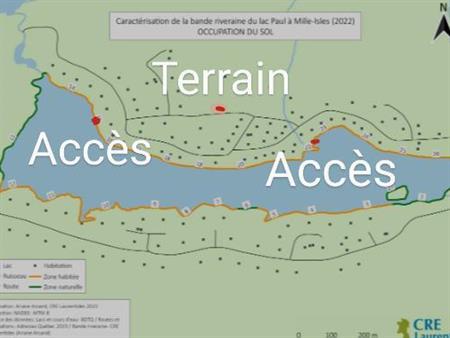 Terrain au Lac Paul à vendre